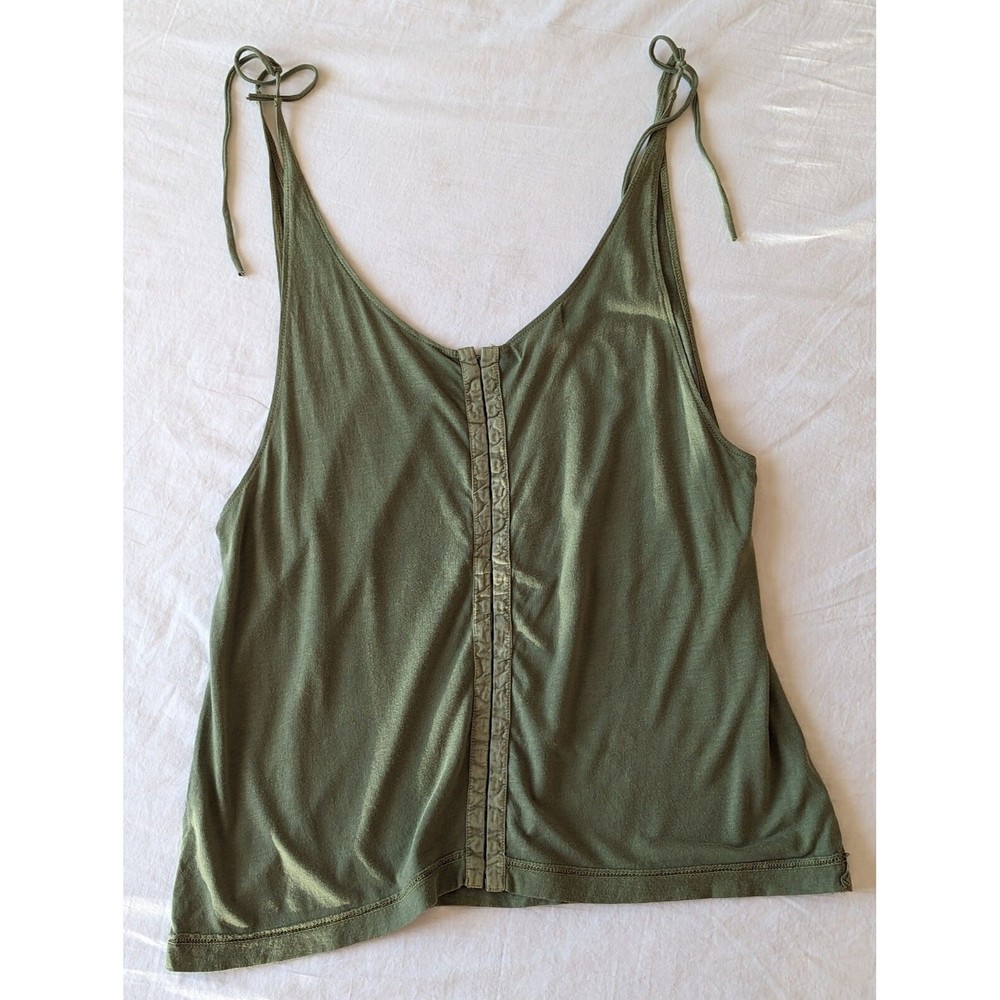 Billabong Tank Top Womens Large Green Scoop Neck Bohemian Shirt Summer Eagle - Picture 2 of 8